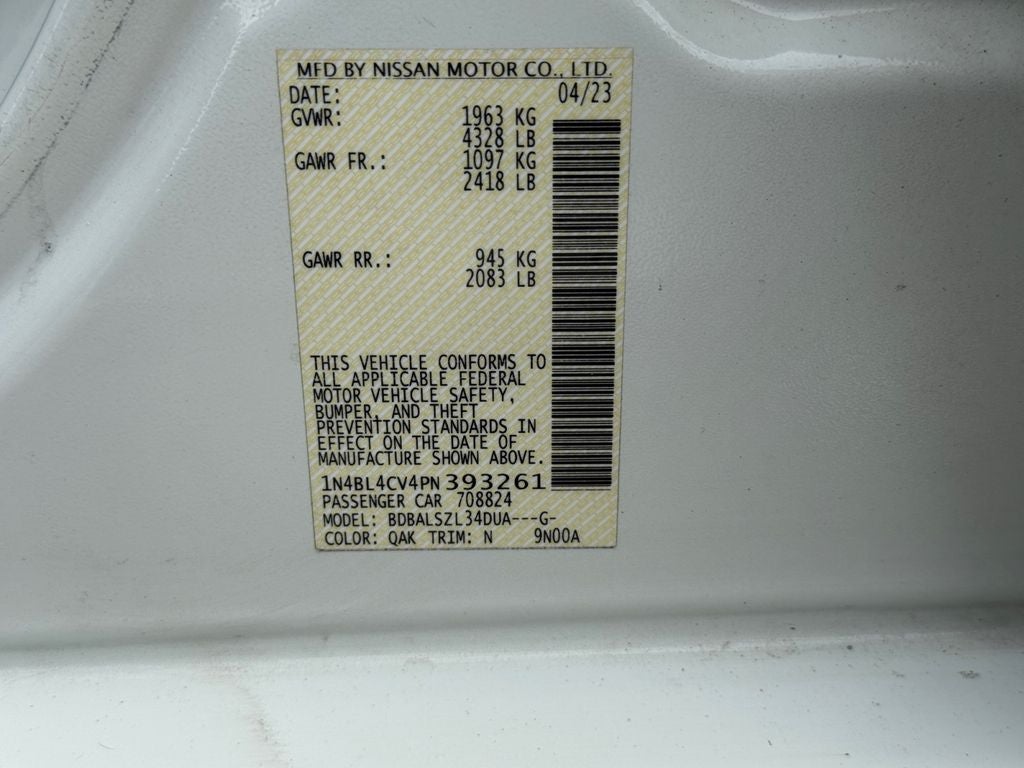 2023 Nissan Altima 2.5 SR