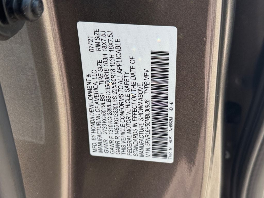 2022 Honda Odyssey EX