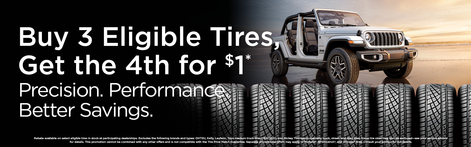 Buy 3 Tires, Get the 4th for $1