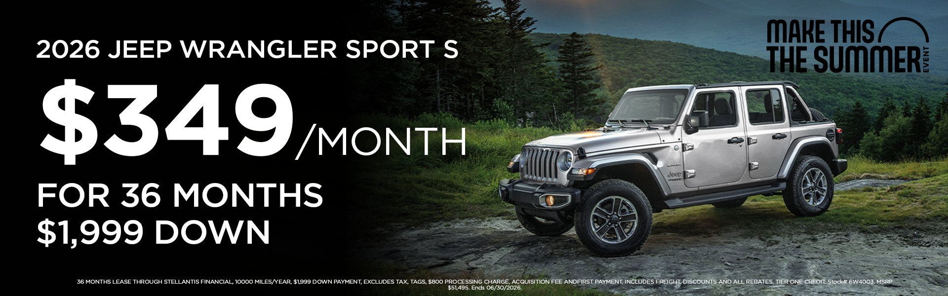 New 2026 Wrangler Sport S